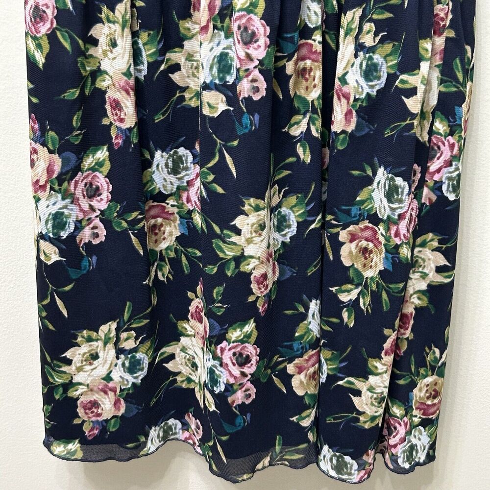 Torrid Dress Women's 1 1X Blue Knee Length One Shoulder Floral Beach Cottagecore - Picture 5 of 13